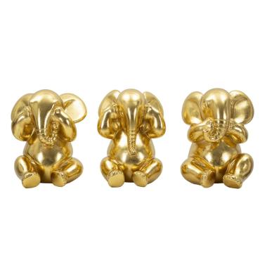 Elefante non vedo non sento non parlo Set 3 pz
