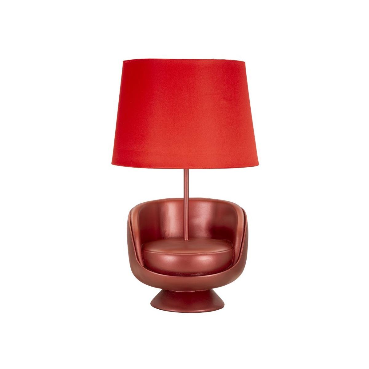 Lampada tavolo midcentury rossa