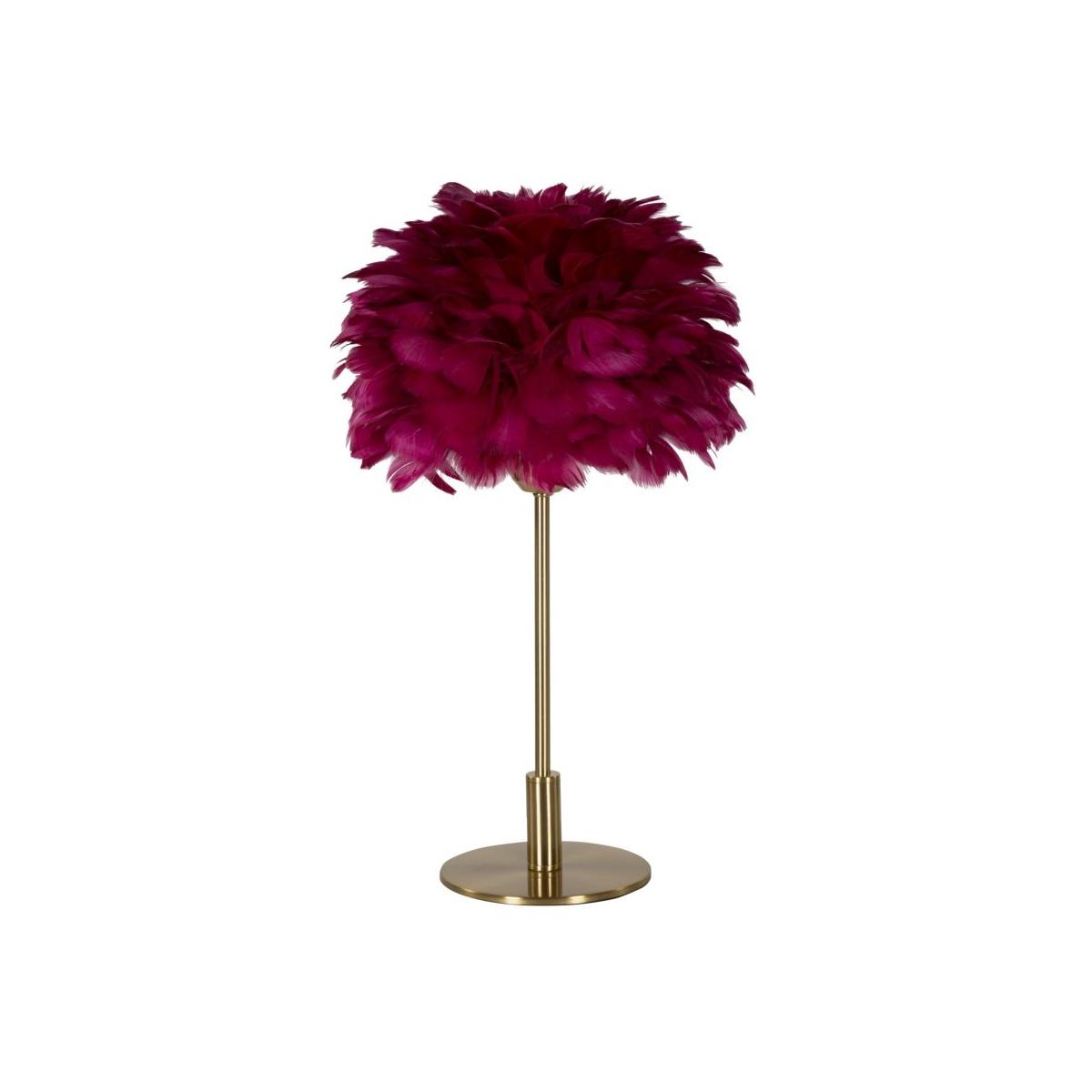 Lampada tavolo ball feather bordeaux