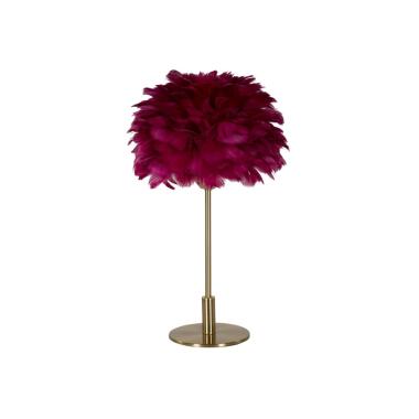 Lampada tavolo ball feather bordeaux