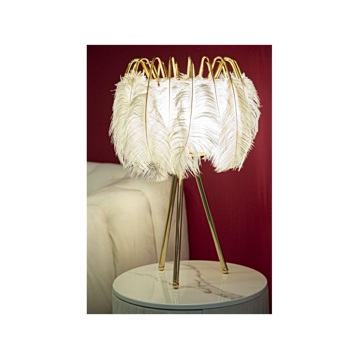 Lampada tavolo feather stand