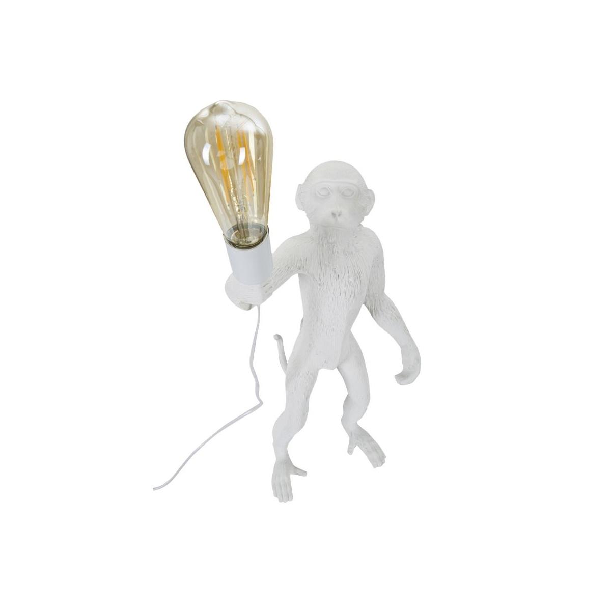 Lampada tavolo monkey bianco 26 x 34 x 55 cm