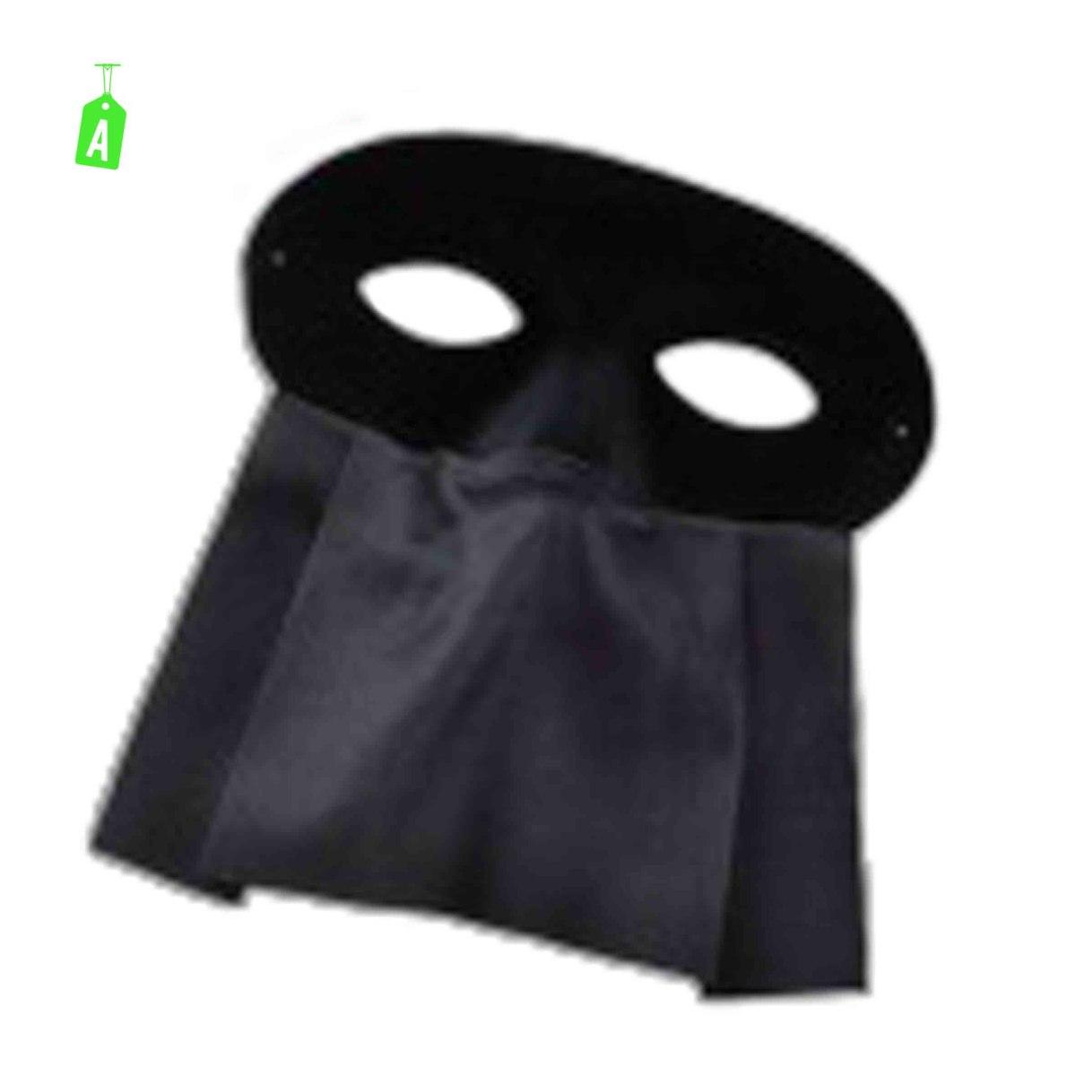 Maschera viso domino tessuto scamosciato bautta 3 colori