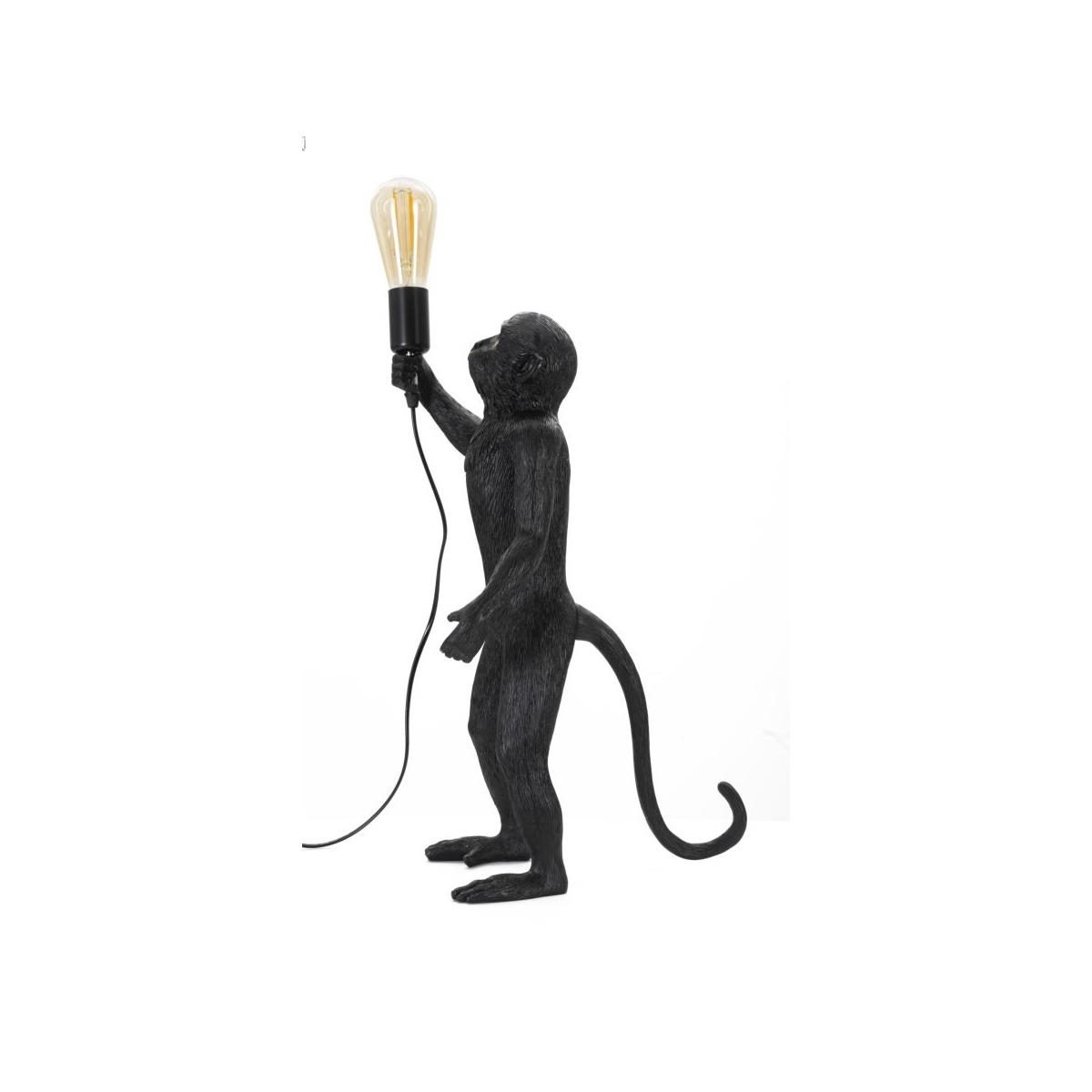 Lampada tavolo monkey nero 26 x 34 x 55 cm