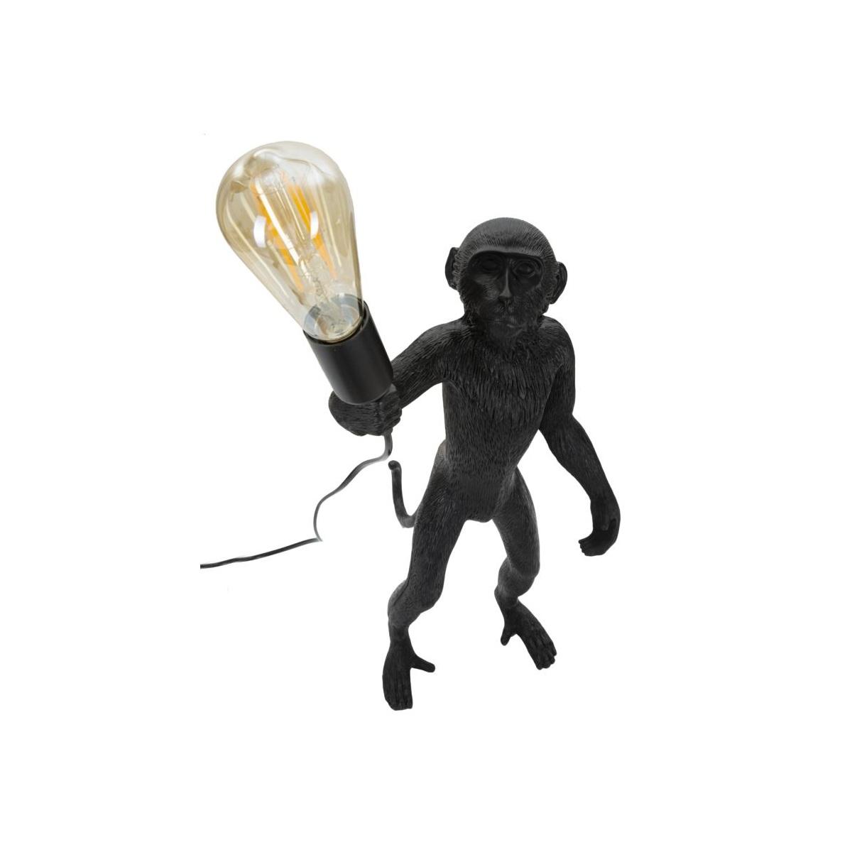 Lampada tavolo monkey nero 26 x 34 x 55 cm