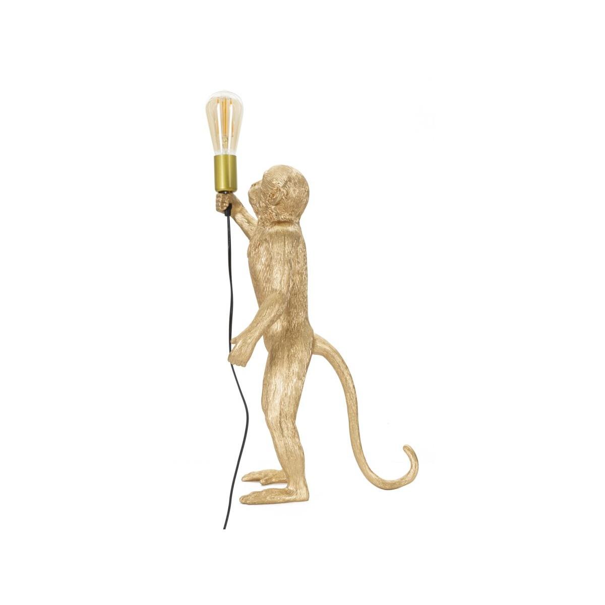 Lampada tavolo monkey oro 26 x 34 x 55 cm
