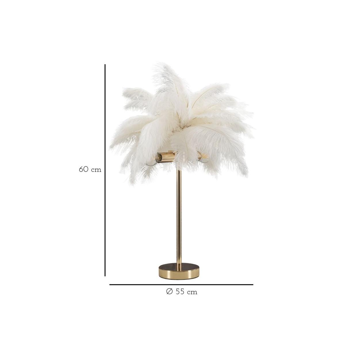 Lampada da tavolo palm bianca