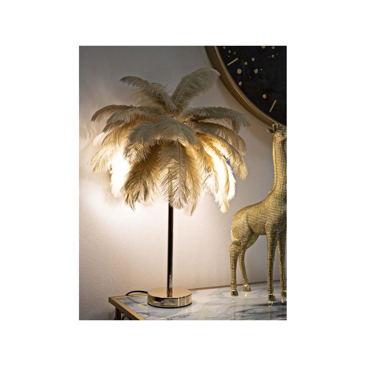 Lampada da tavolo palm cammello