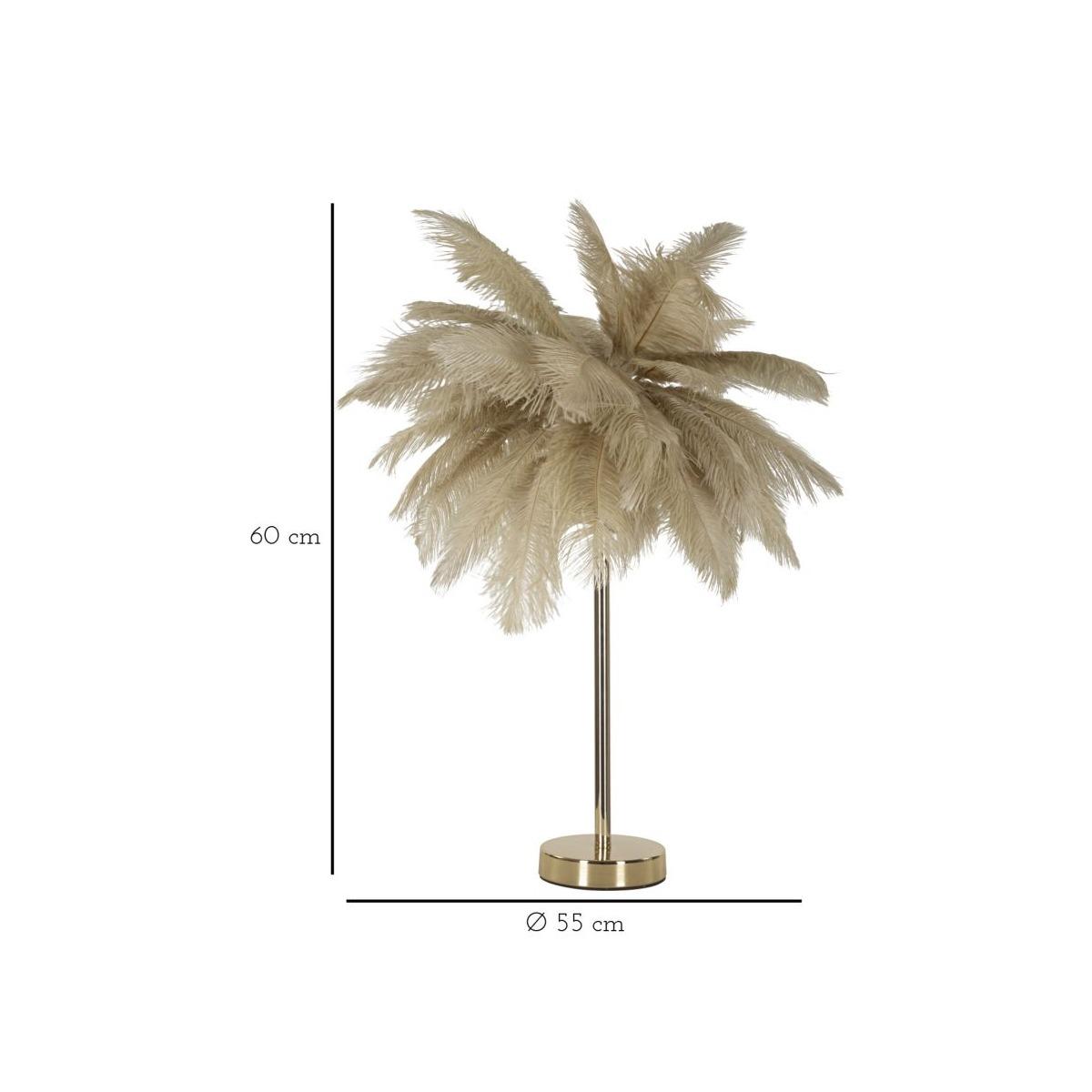 Lampada da tavolo palm cammello