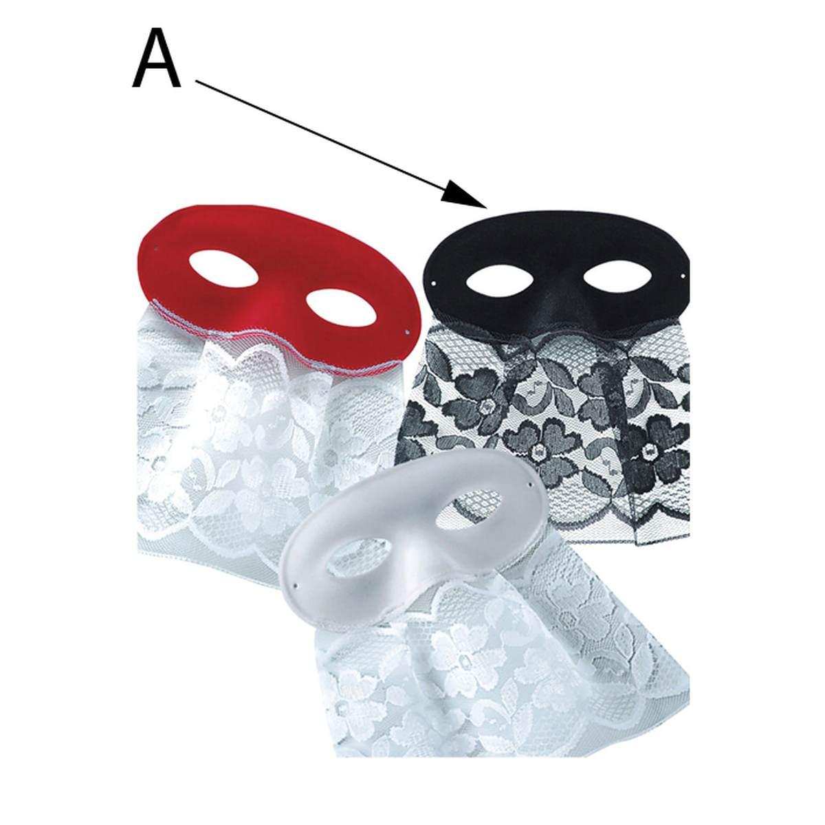 Maschera viso pvc domino tessuto bautta