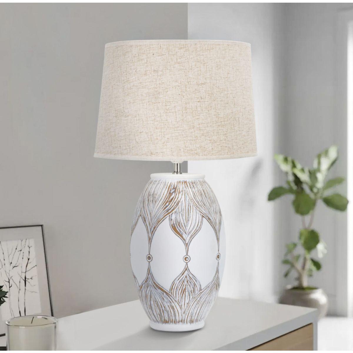 Lampada tavolo resina ovale atene