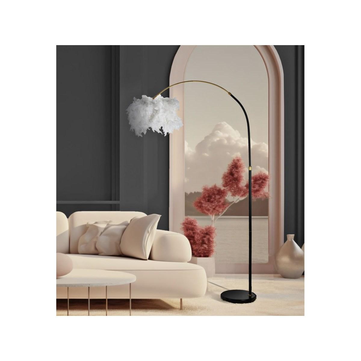 Lampada terra arc plur bianco 100 x 150 cm