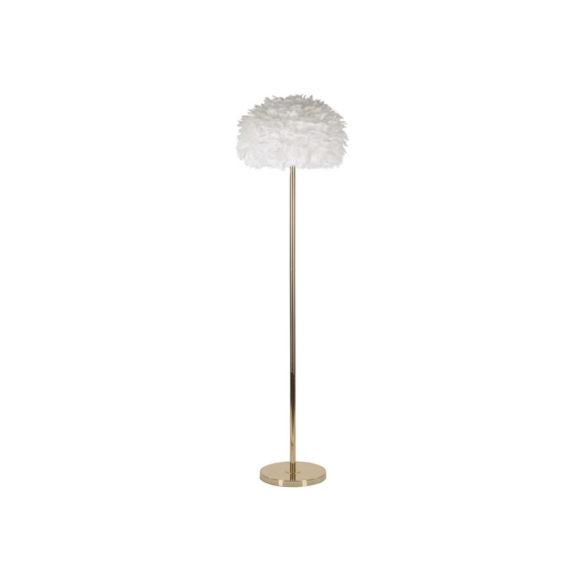 Lampada terra feathers slim bianca