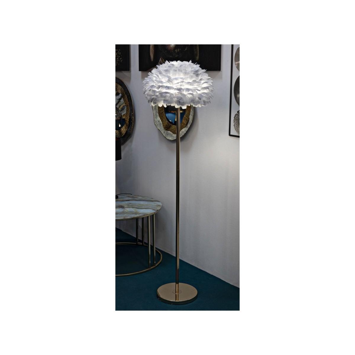 Lampada da terra feathers slim grigia