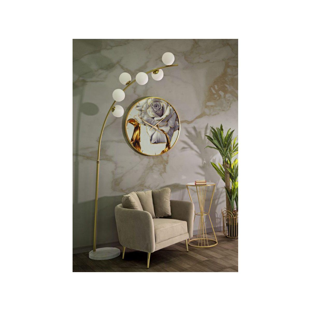 Lampada da terra glamy arc 6 luci 130 x 45 x 220 cm