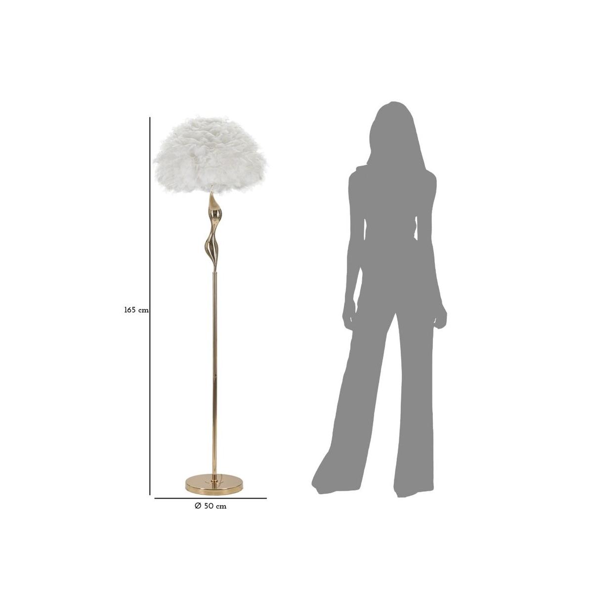 Lampada da terra slim bianca