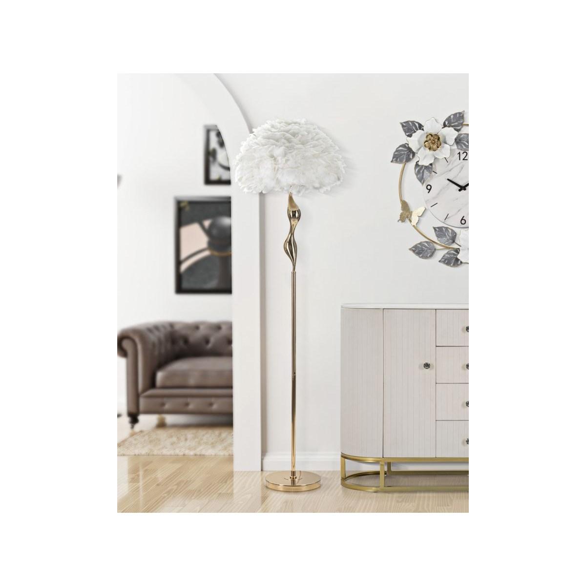Lampada da terra slim bianca