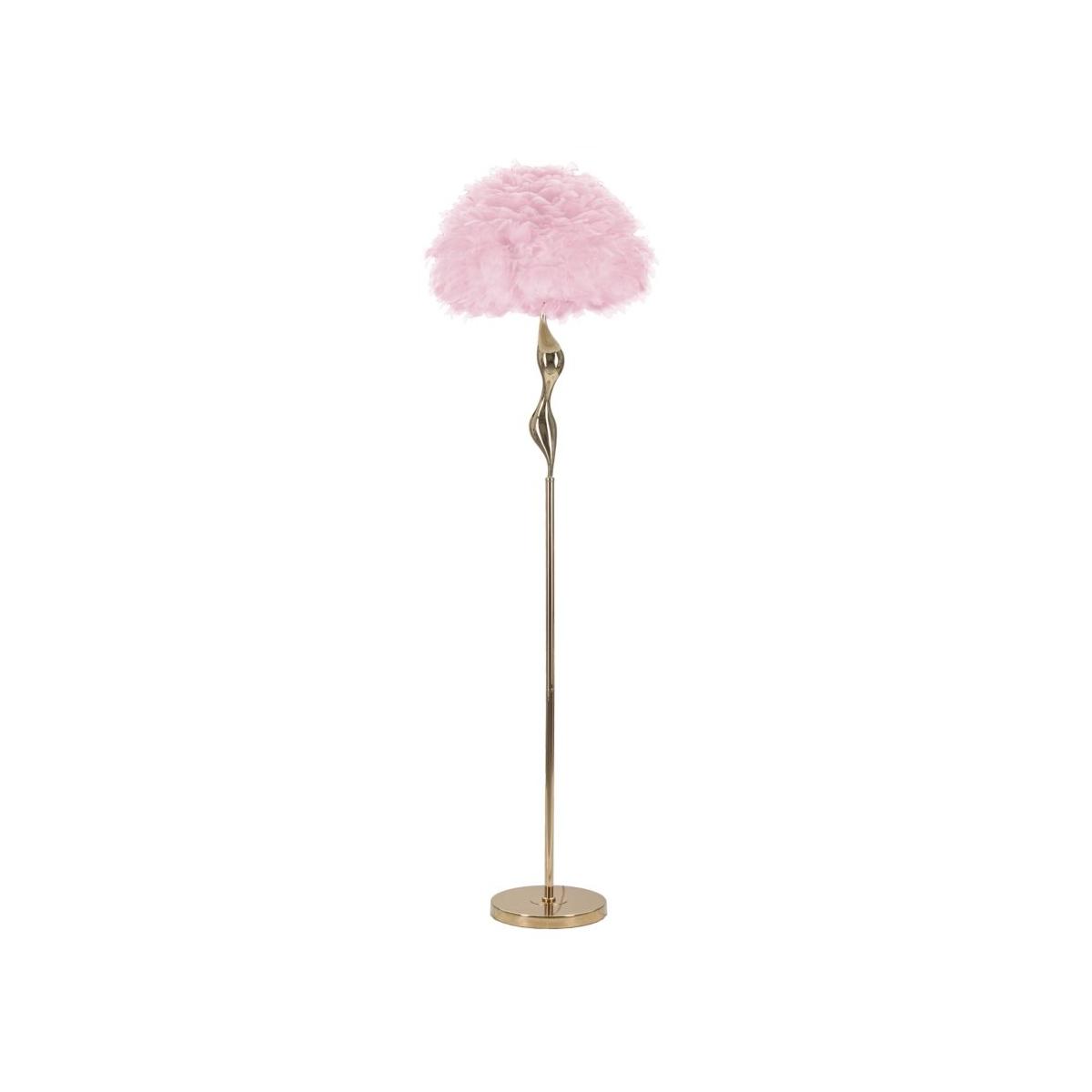 Lampada da terra slim rosa