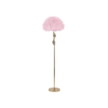 Lampada da terra slim rosa