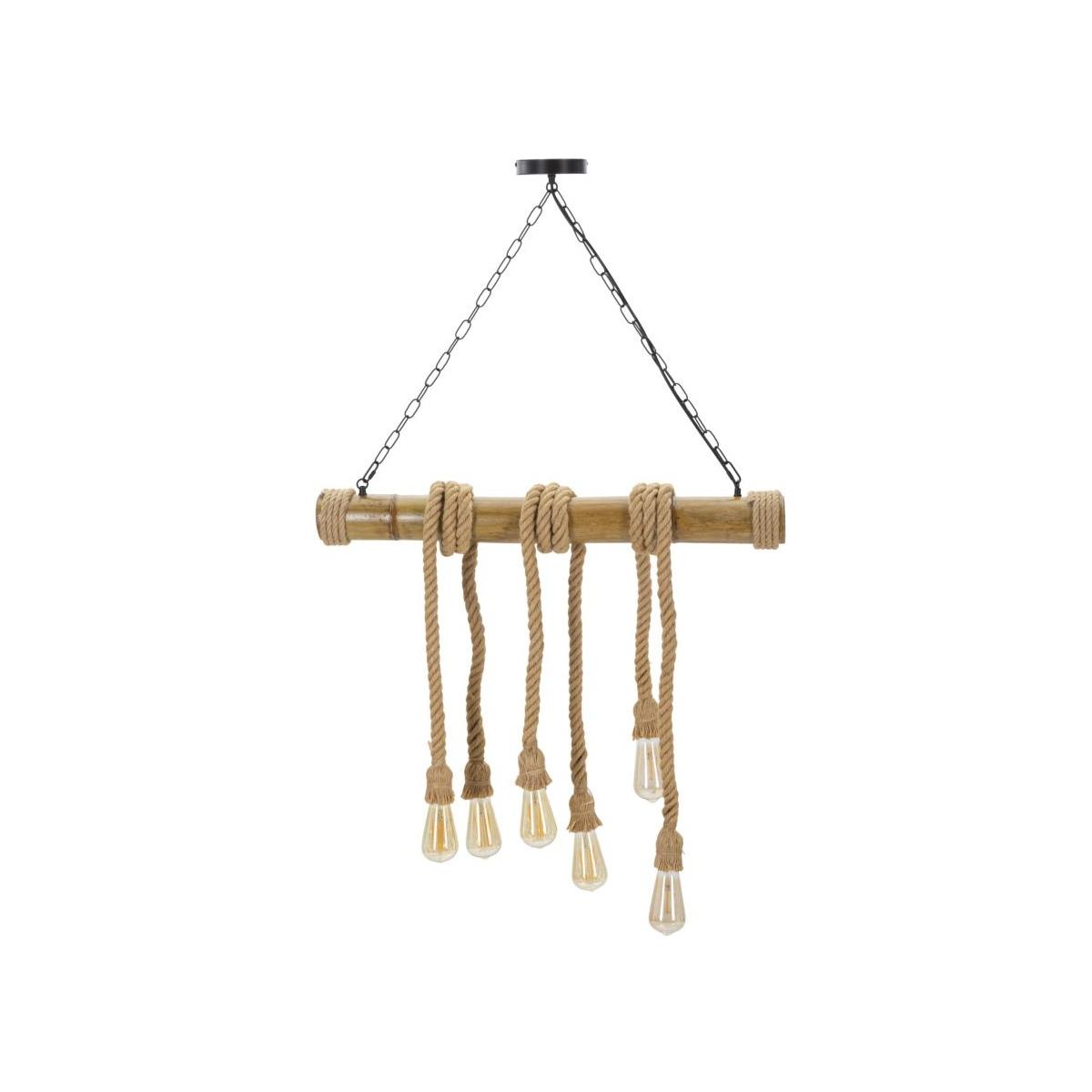 Lampadario bamboo rope 80 x 15 x 120 cm