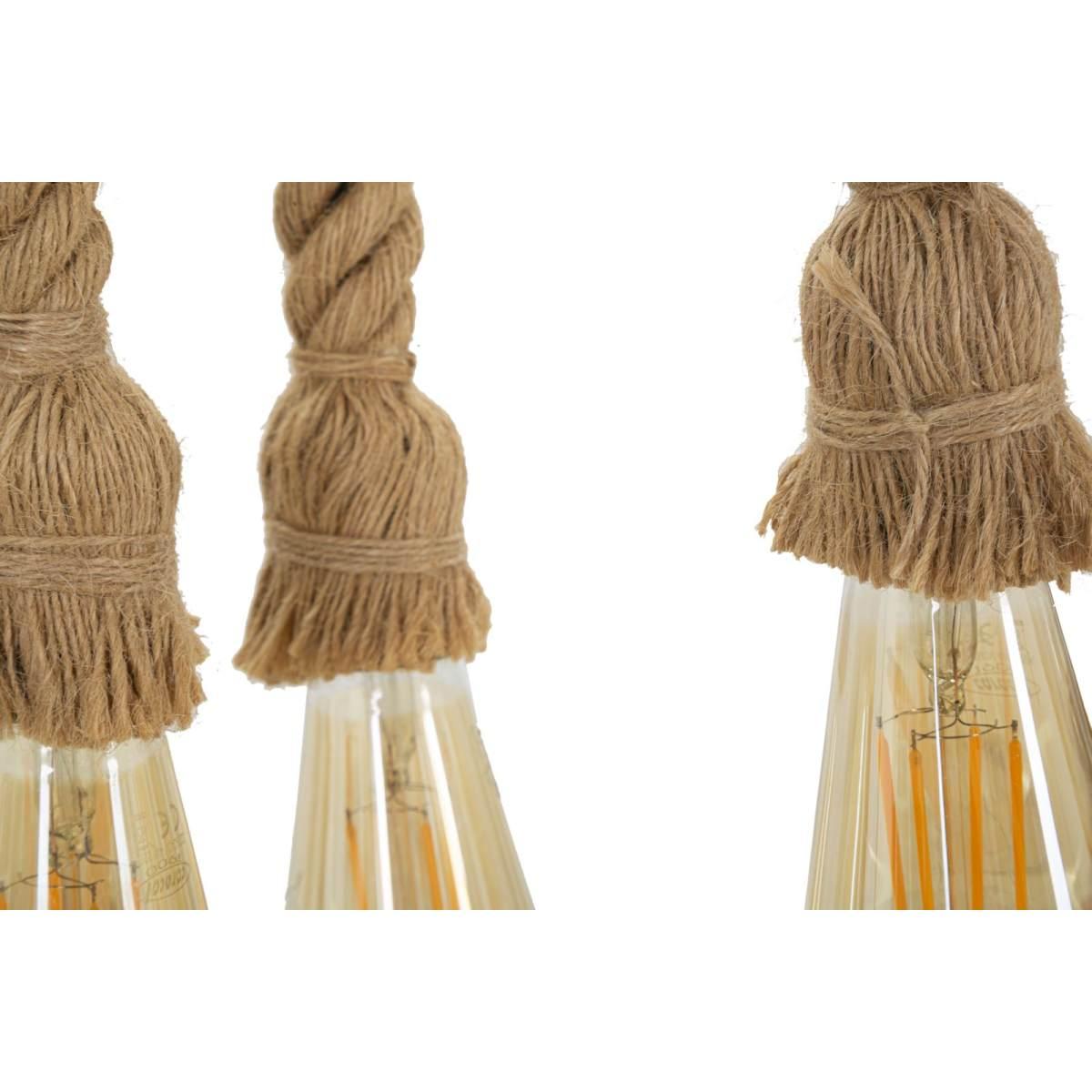 Lampadario bamboo rope 80 x 15 x 120 cm