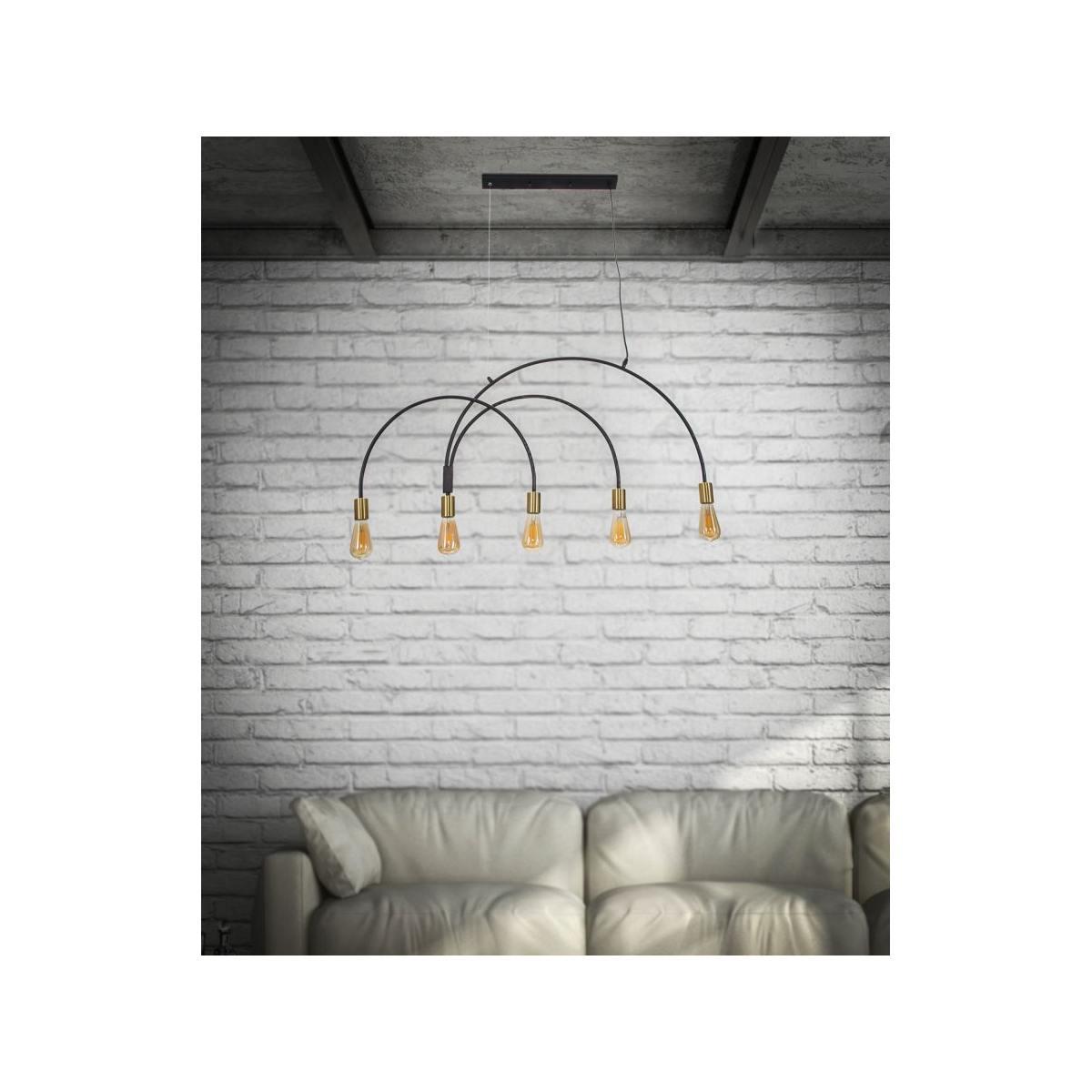 Lampadario darky modello m 104 x 5 x 50 cm