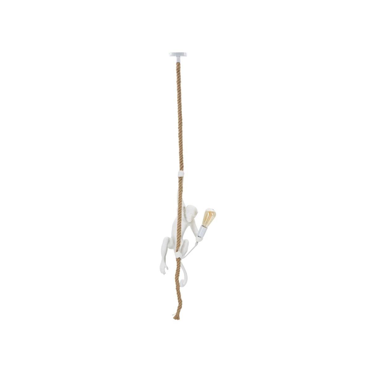 Lampadario monkey bianco 27 x 32 x 145 cm
