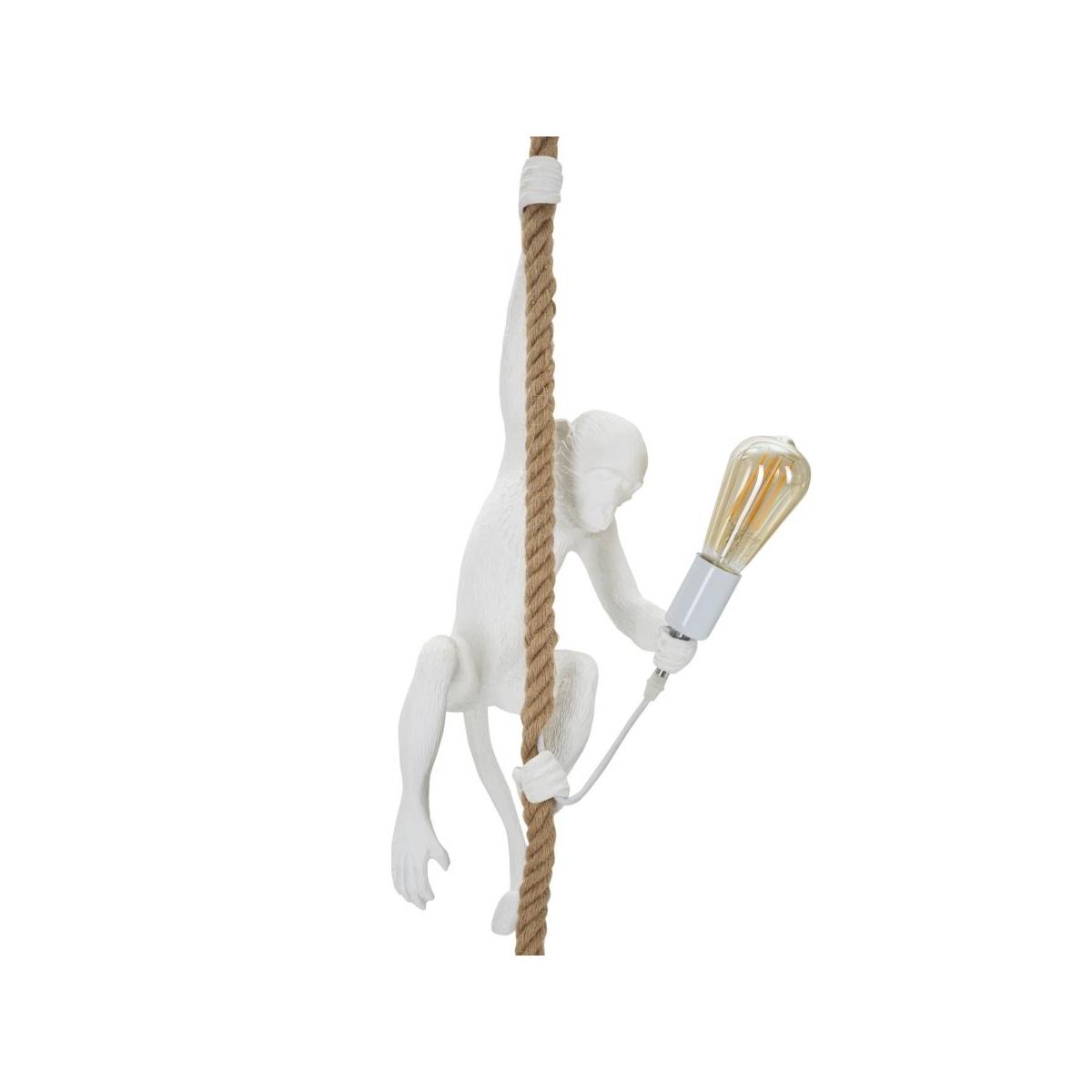Lampadario monkey bianco 27 x 32 x 145 cm