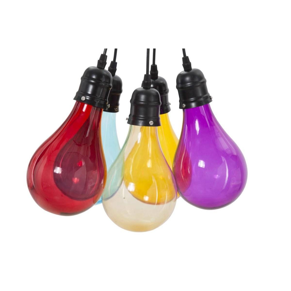 Lampadario oklahoma 5 luci vetro
