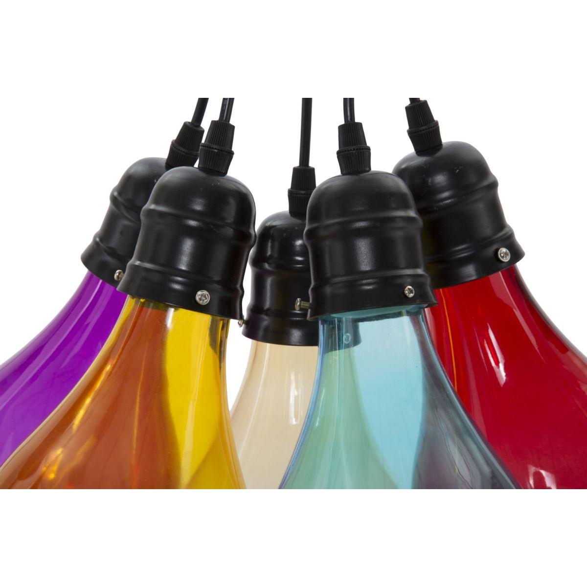 Lampadario oklahoma 5 luci vetro