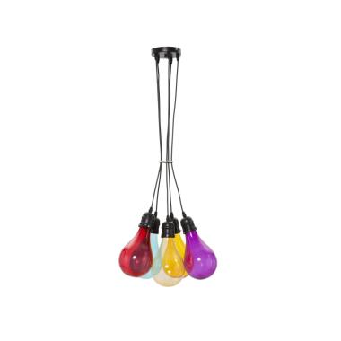 Lampadario oklahoma 5 luci vetro