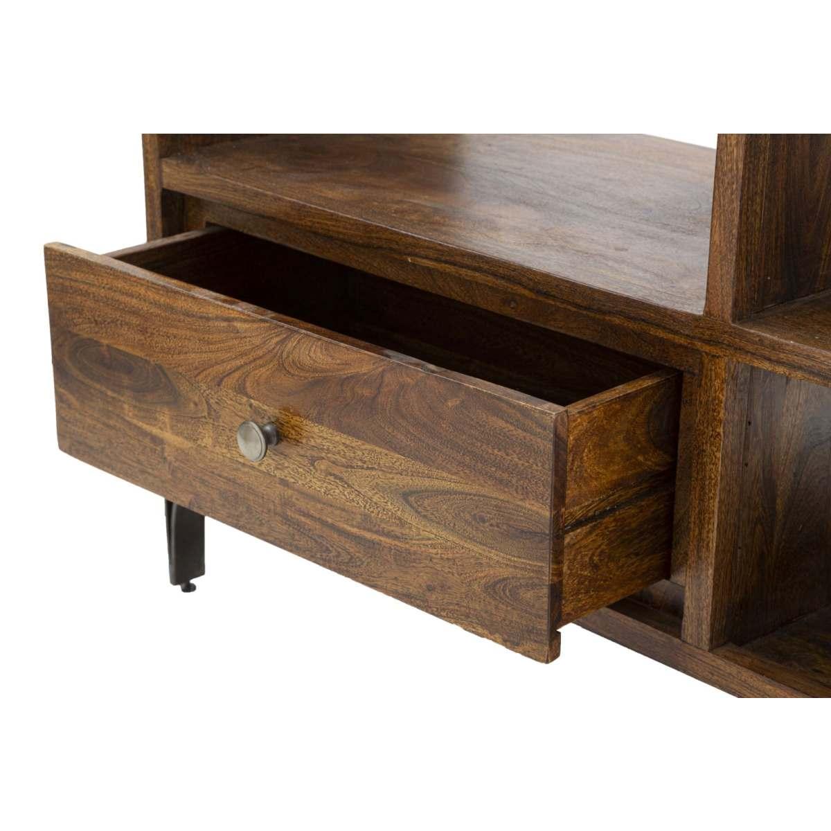 Libreria mustang legno di acacia nilotica 118 x 40 x 178 cm