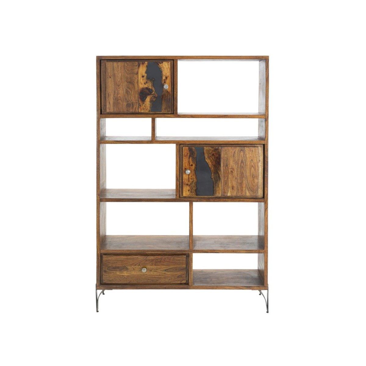 Libreria mustang legno di acacia nilotica 118 x 40 x 178 cm