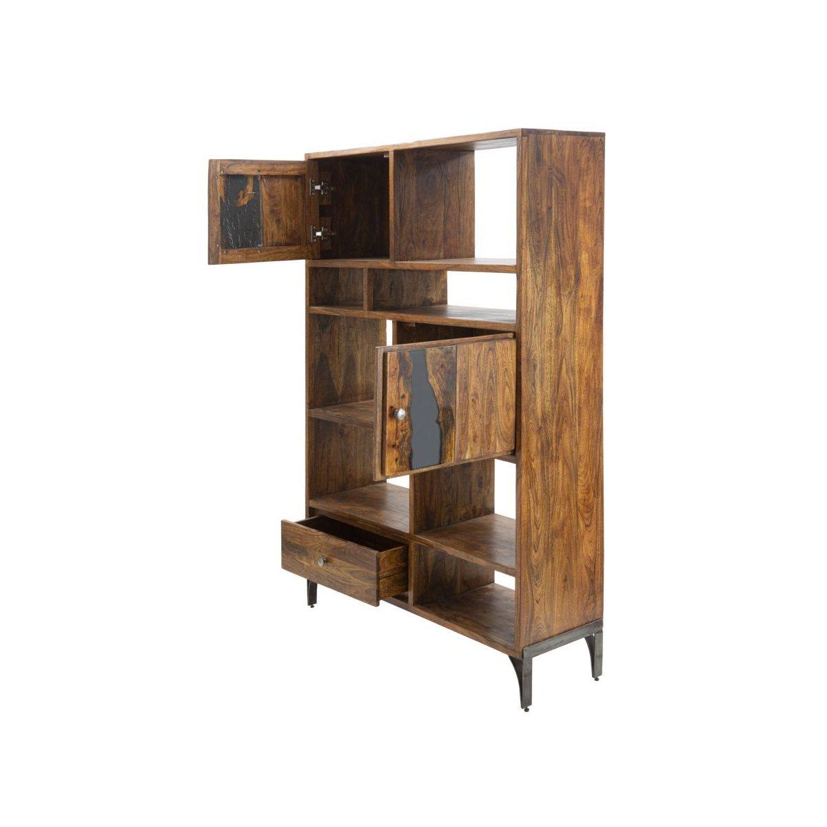 Libreria mustang legno di acacia nilotica 118 x 40 x 178 cm