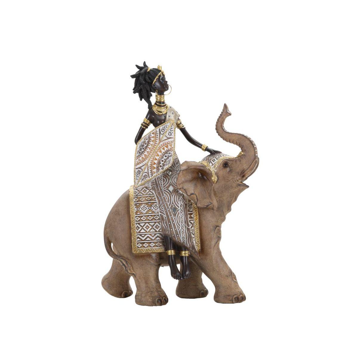 Masai Tribal Con Elefante cm.22,5x12x32,5