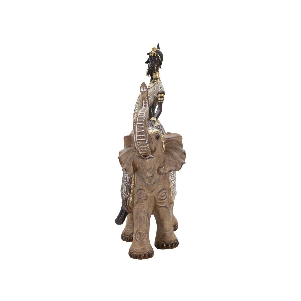 Masai Tribal Con Elefante cm.22,5x12x32,5
