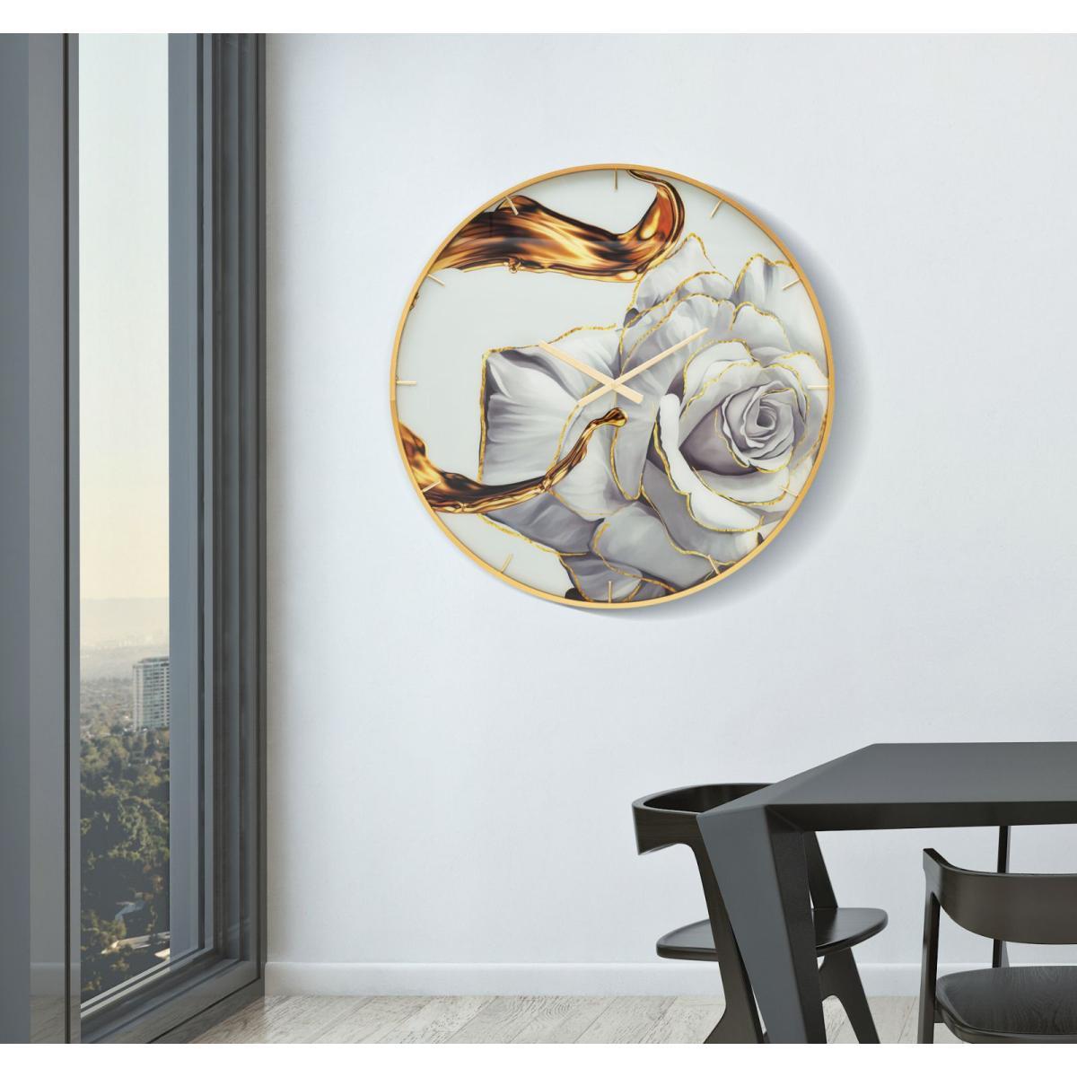 Orologio muro glass rose
