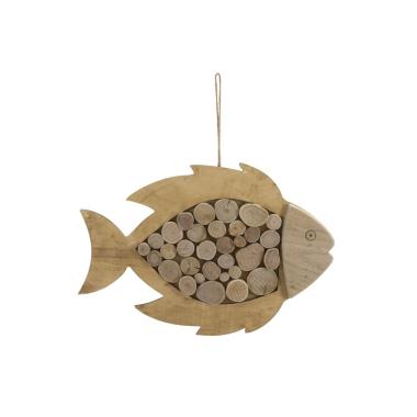 Pesce da appendere nature 42,5 x 2 x 28,5 cm