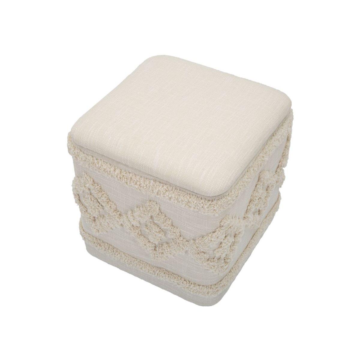 Pouf contenitore damasco quadrato 40 x 40 x 40 cm