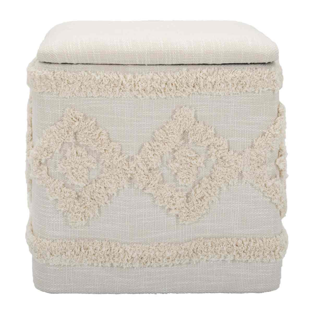 Pouf contenitore damasco quadrato 40 x 40 x 40 cm