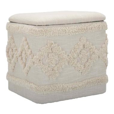 Pouf contenitore damasco quadrato 40 x 40 x 40 cm