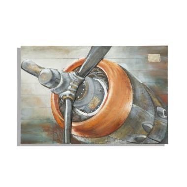 Quadro dipinto tela aviator 120 x 3,7 x 80 cm