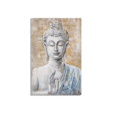 Quadro dipinto tela buddha light mod 80 x 3 x 120 cm