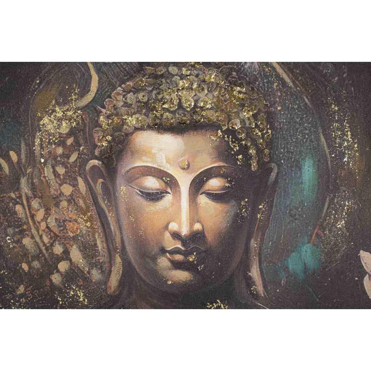 Quadro dipinto tela buddha modello a 100 x 3 x 100 cm