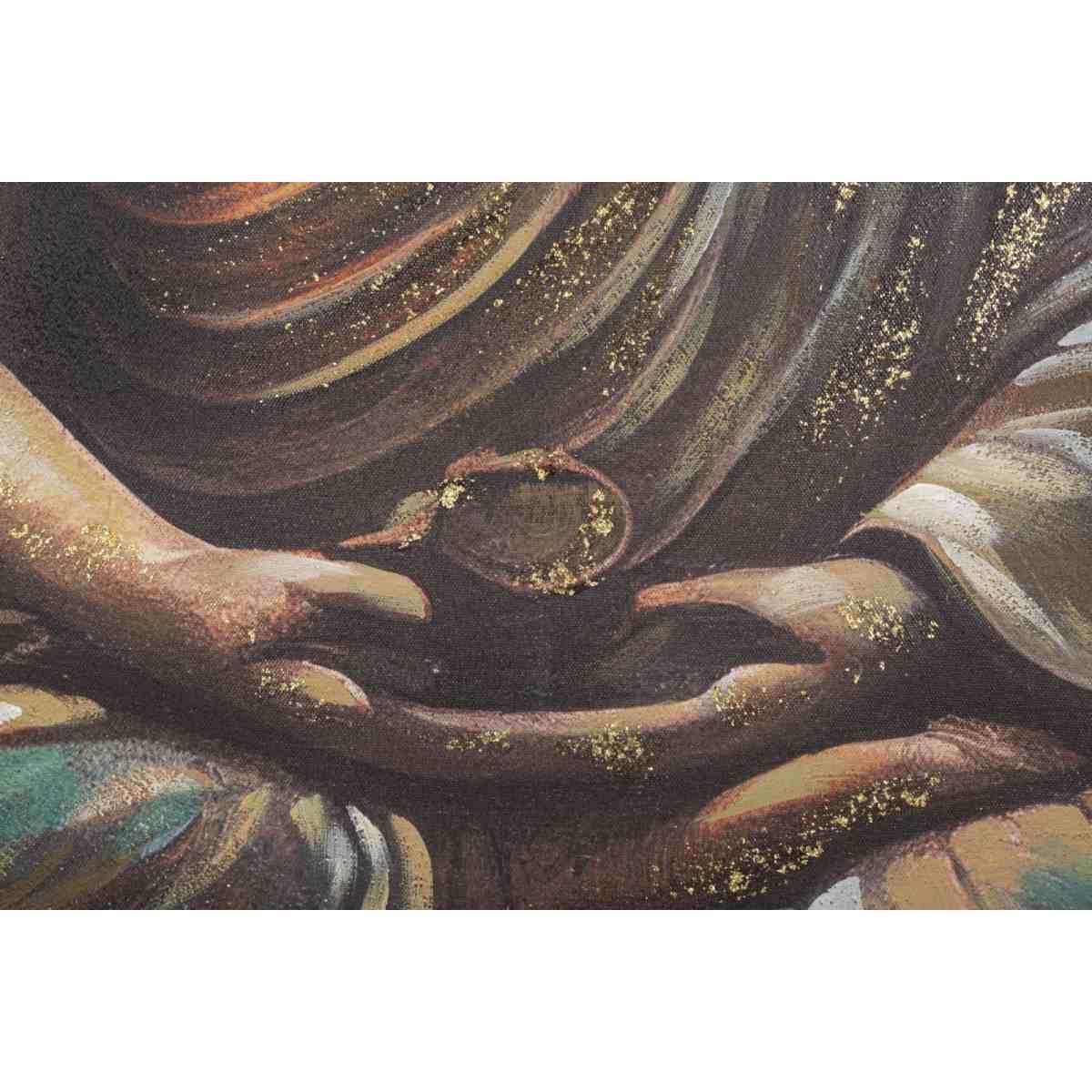 Quadro dipinto tela buddha modello a 100 x 3 x 100 cm