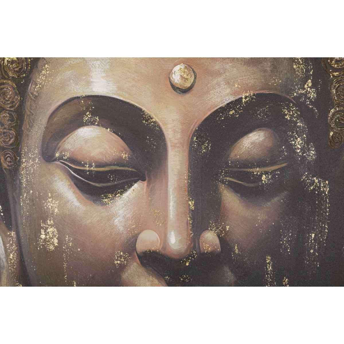 Quadro dipinto su tela buddha mod modello b 100 x 3 x 100 cm