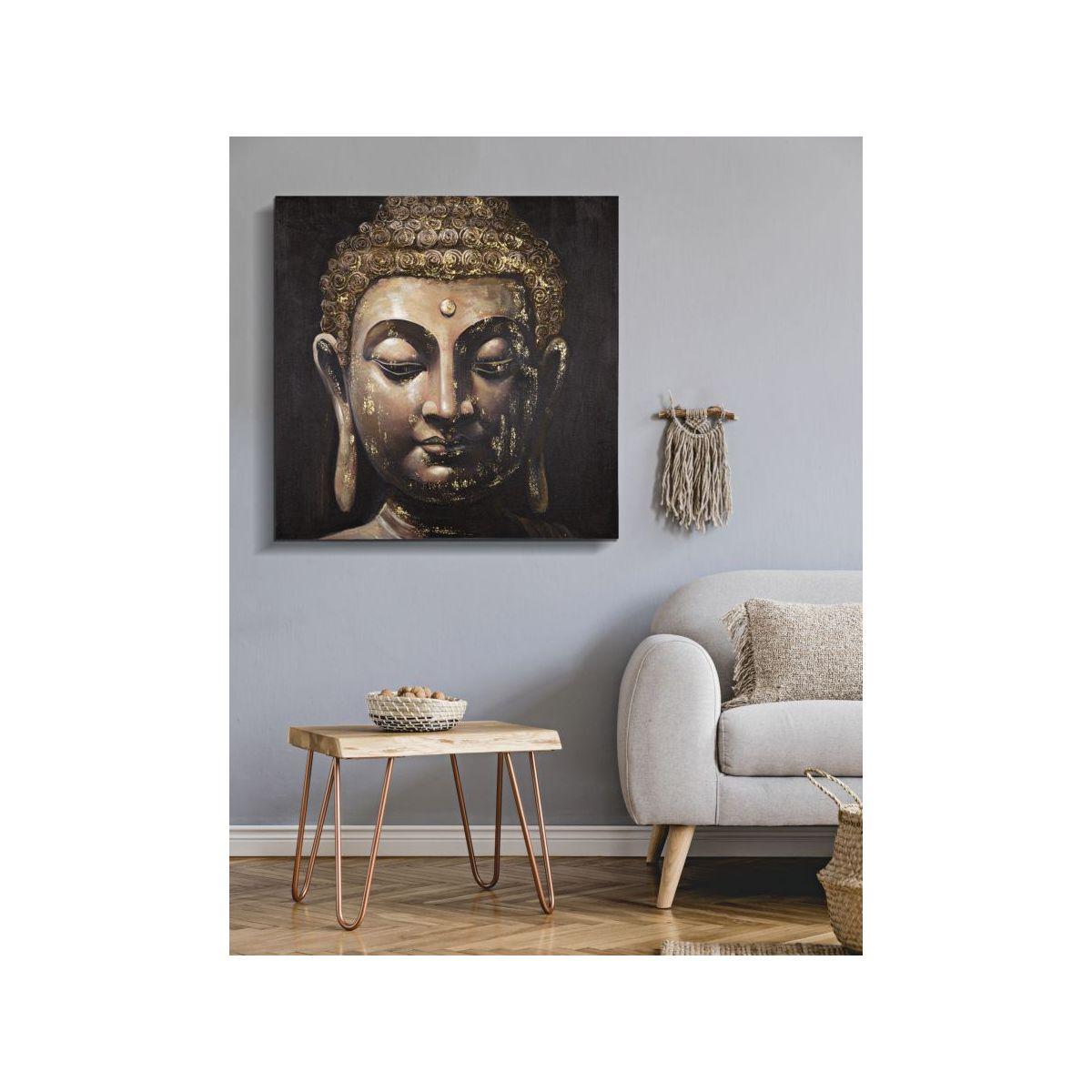Quadro dipinto su tela buddha mod modello b 100 x 3 x 100 cm