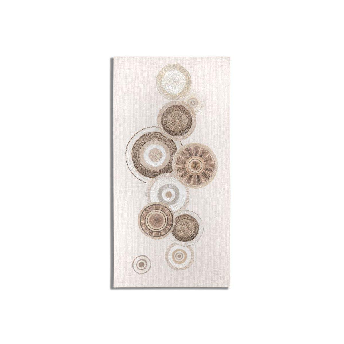 Quadro dipinto tela circly inserti mod 50 x 3,2 x 100 cm