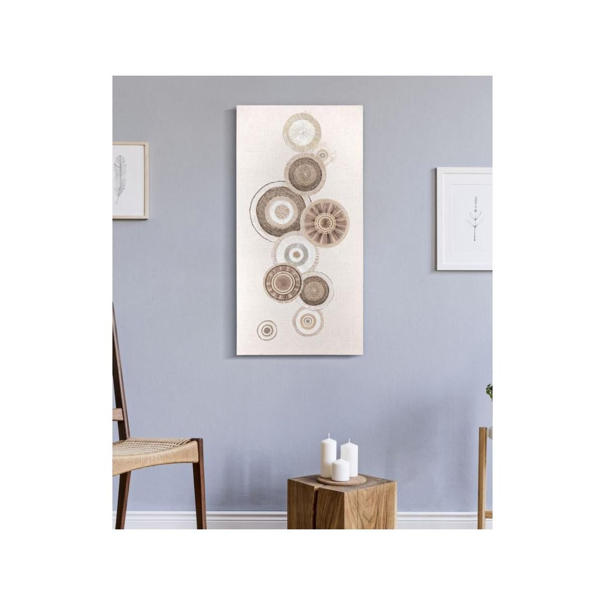 Quadro dipinto tela circly inserti mod 50 x 3,2 x 100 cm