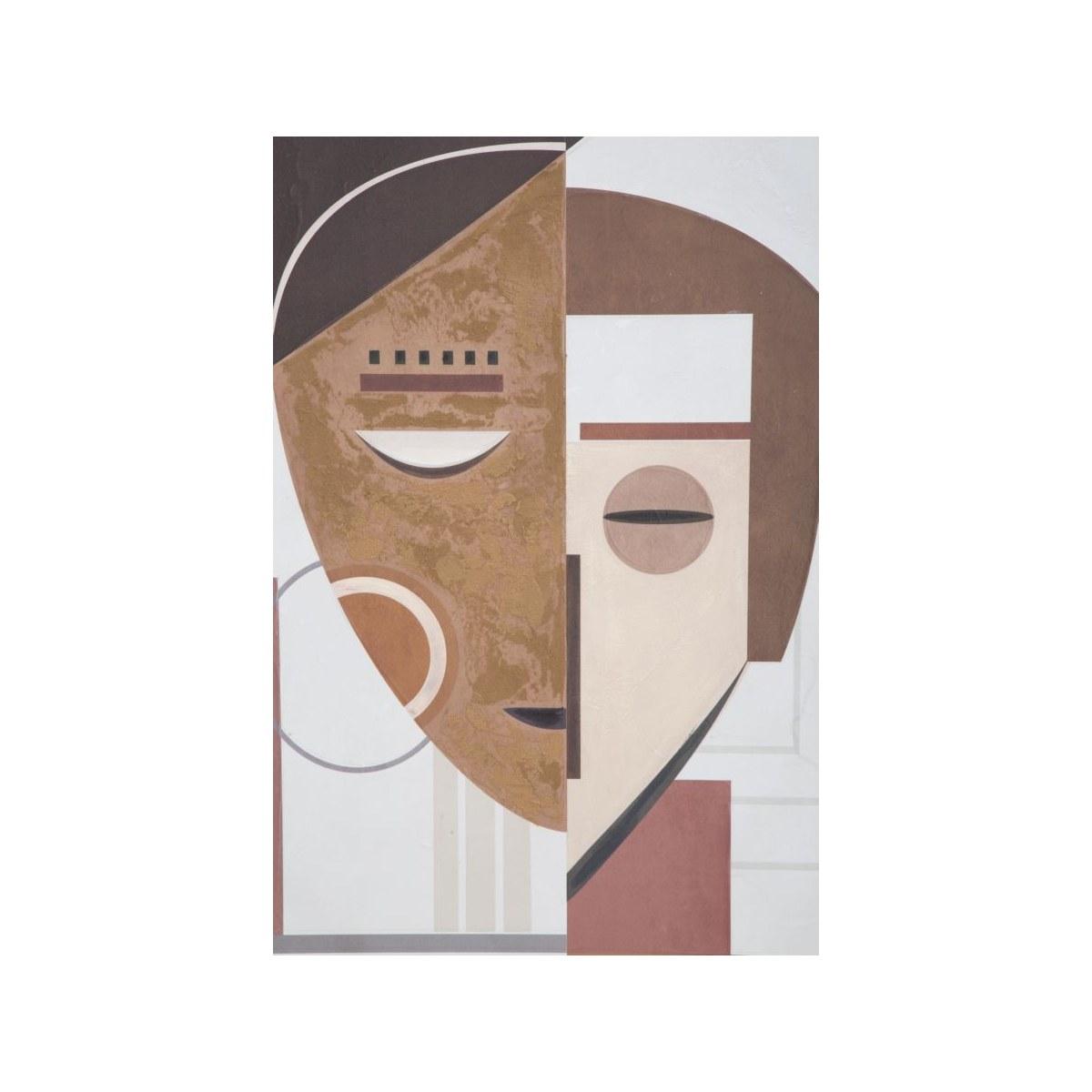 Quadro dipinto tela ethnic face 60 x 2,7 x 80 cm